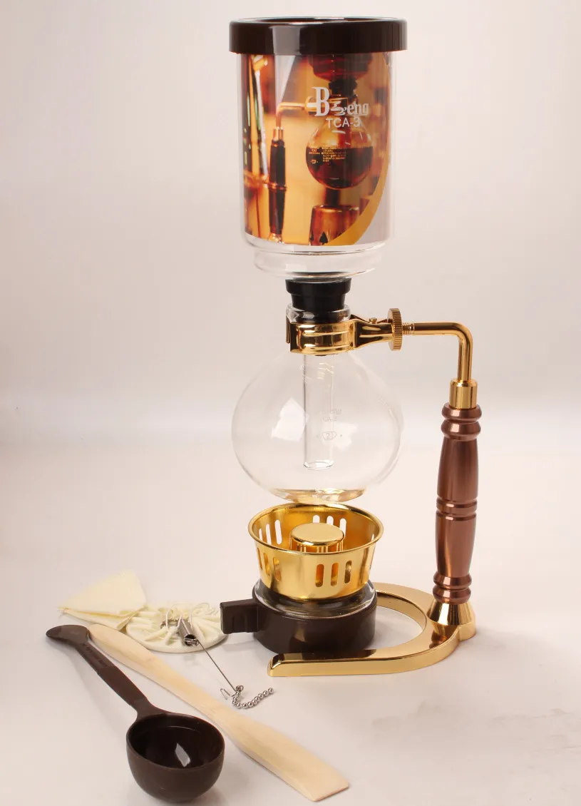 Bt3 Amazon Hot Sale 3/ 5 Cupsglass Coffee Syphon Counted Tea/ Coffee Siphon Espresso Coffee Maker