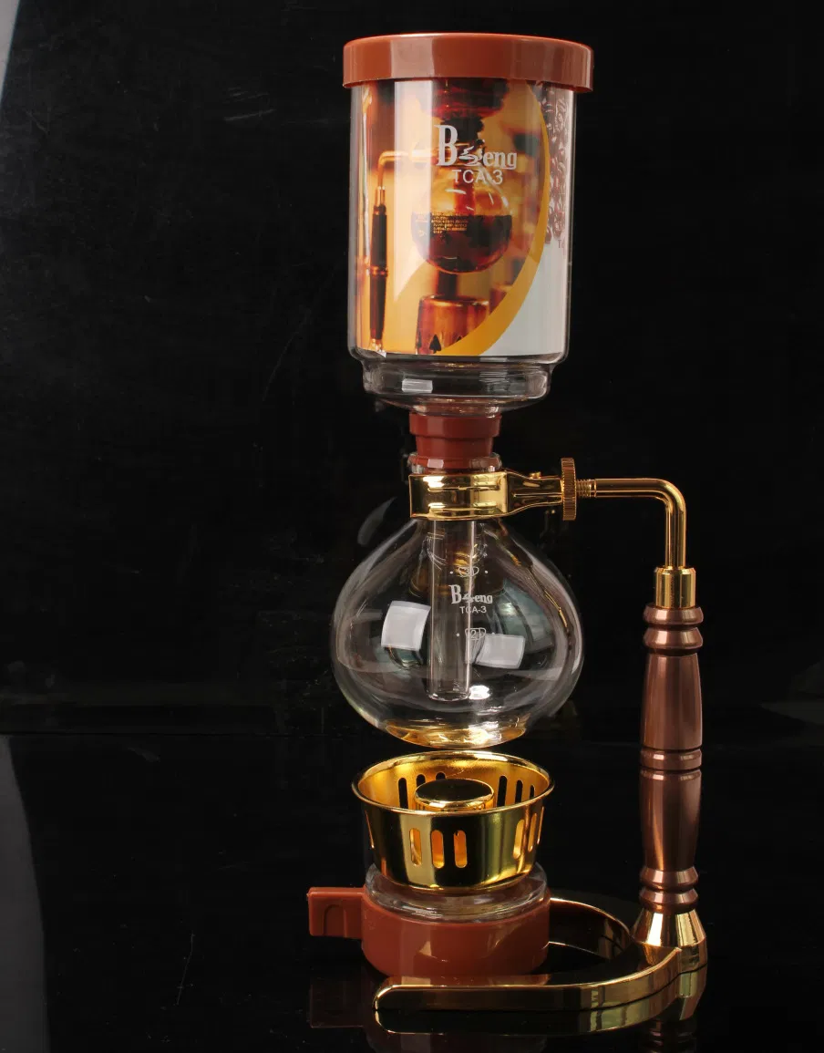 Bt3 Amazon Hot Sale 3/ 5 Cupsglass Coffee Syphon Counted Tea/ Coffee Siphon Espresso Coffee Maker