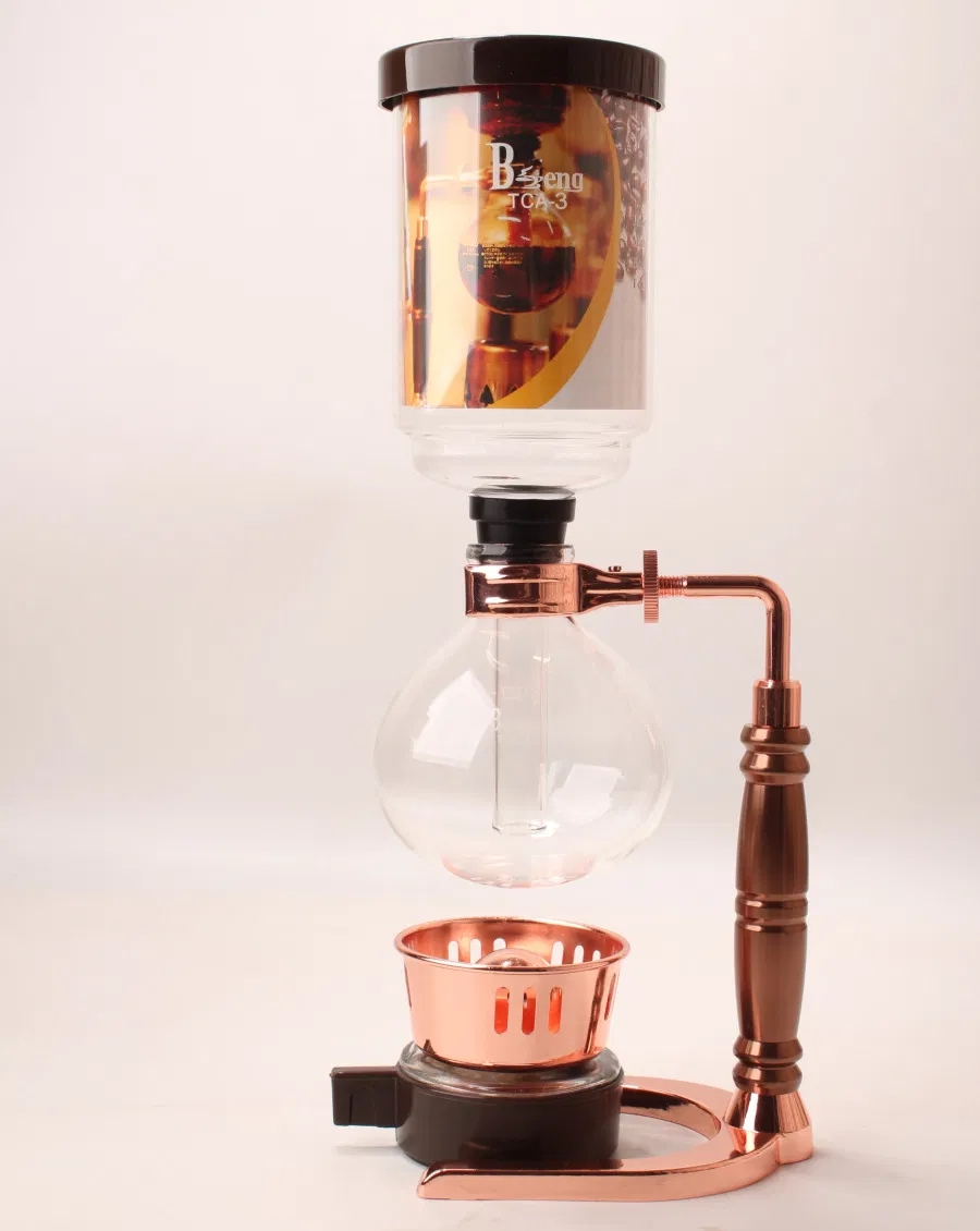 Bt3 Amazon Hot Sale 3/ 5 Cupsglass Coffee Syphon Counted Tea/ Coffee Siphon Espresso Coffee Maker