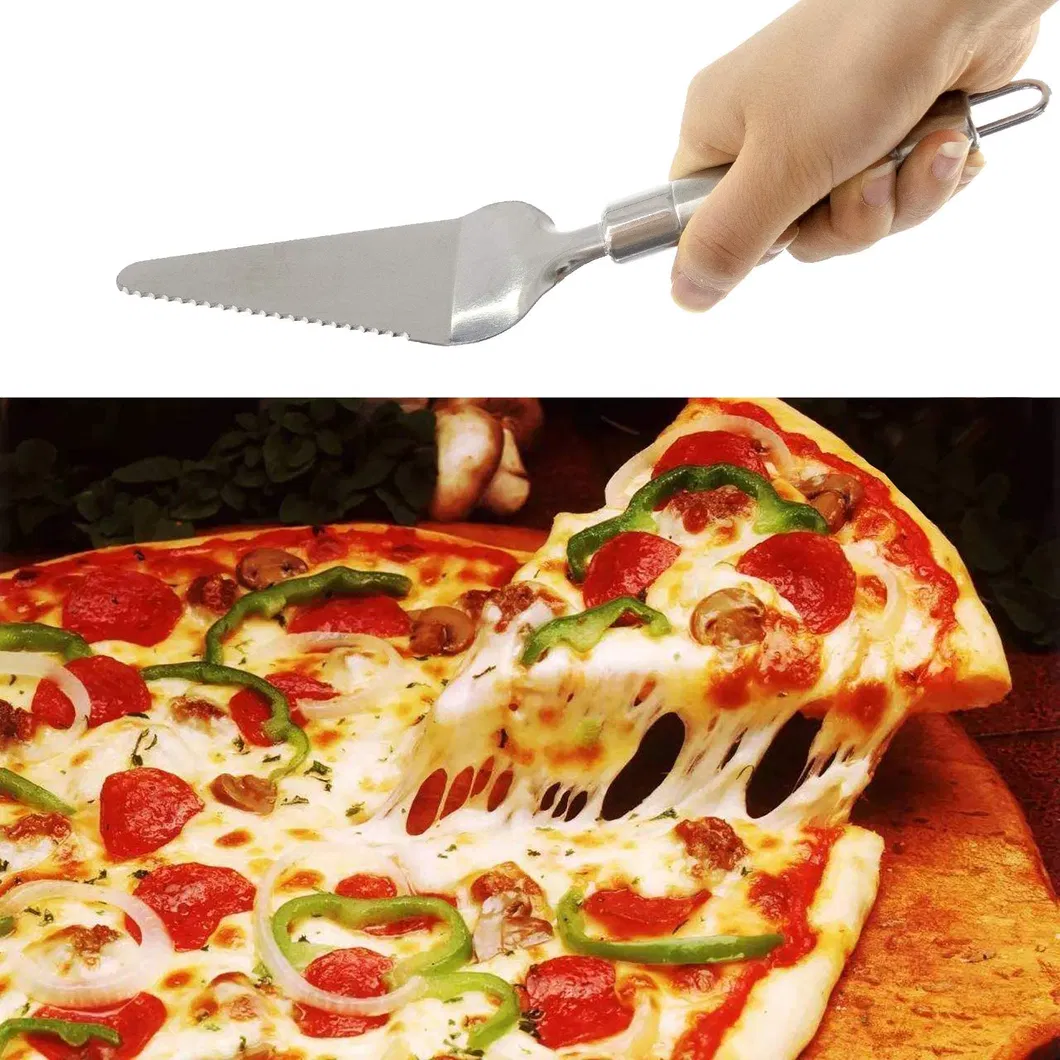 Cake Pie Server Stainless Steel Cake Cutter with Serrated Edge, Elegant Ergonomic Handle for Cutting & Serving Lasagna Dessert, Slice and Serve Spatula Esg12126