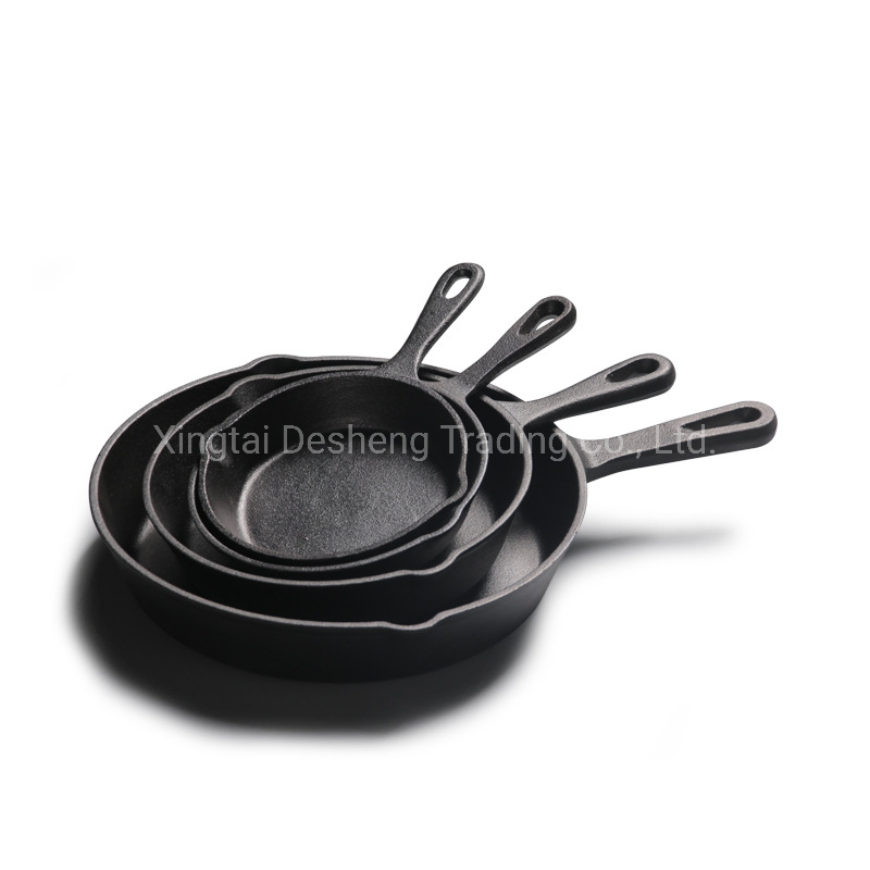 Cast Iron Frying Pan Set with Vegetable Oil Pre-Seasoned Non-Stick Cookware Set Oil