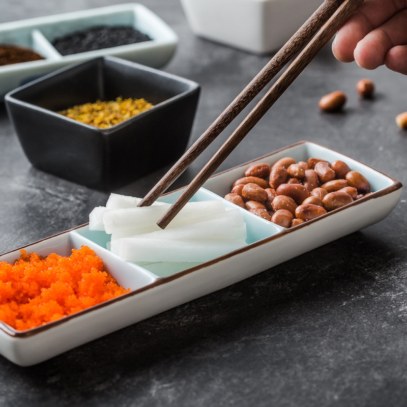 Ceramic Sauce Plate Snack Dish Desser Plates Sushi Dishes Flavor Tray Sauce Snack Tableware