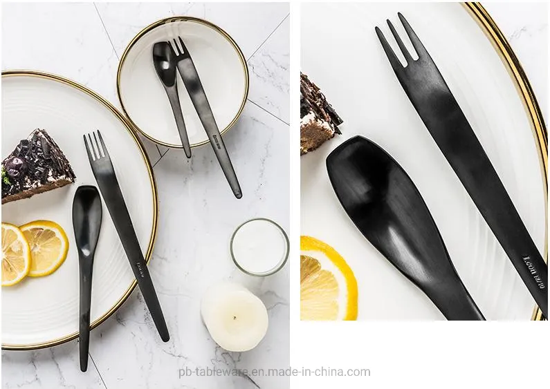 China Good Quality 304 Stainless Steel Gold Flatware Cutlery Sets