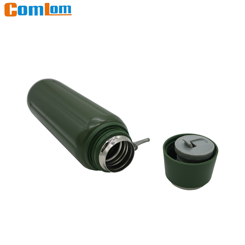 CL1C -A59 Comlom 16oz Promotion Stainless Steel Double Wall Vacuum Travel Bullet Flask Bottle With Cup