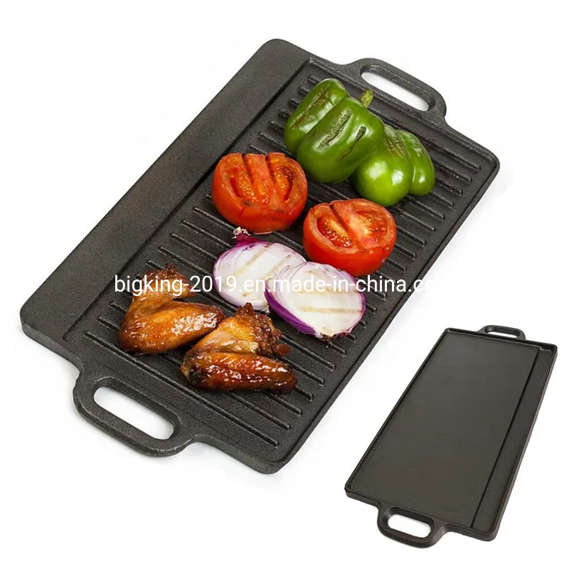 Classic Home and Garden Cookware Non Stick Pre-Seasoned Pans Cast Iron Flat Top Griddle for Camping
