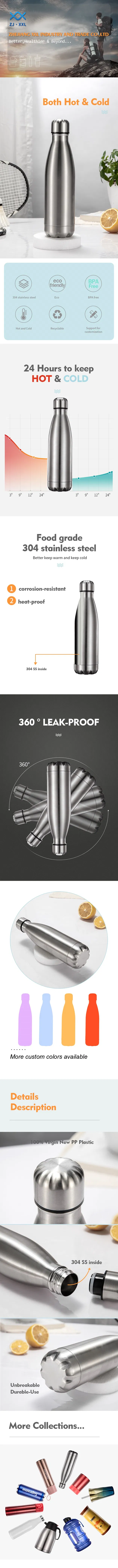 Cola Shape Stainless Steel Insulated Flask Vacuum Bottle