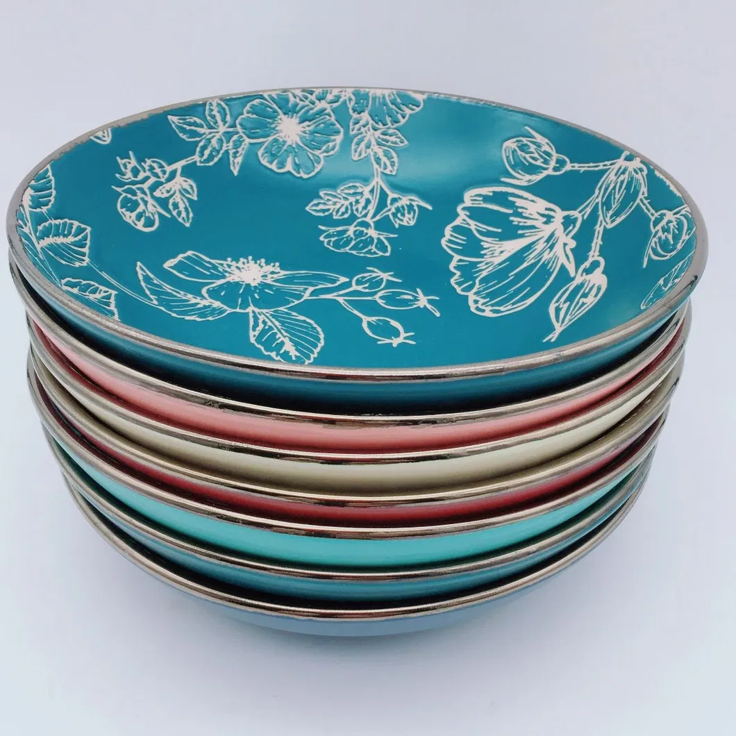 Color Glaze Dessert Plate Pad-Printing Plate for Home
