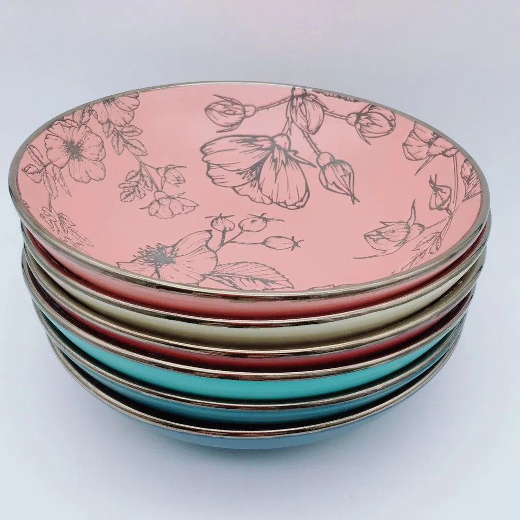 Color Glaze Dessert Plate Pad-Printing Plate for Home