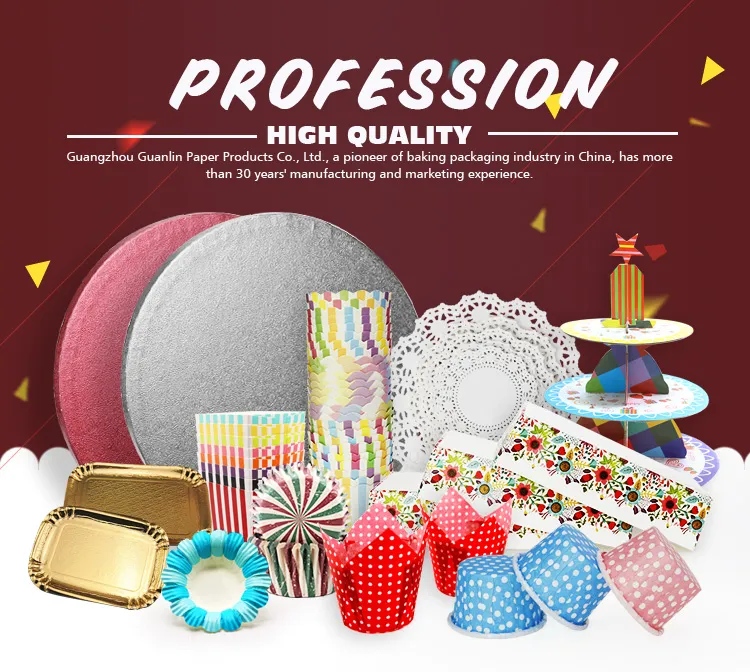Custom Colorful Disposable Square Baking Paper Cake Board Cake Drum Img-7591