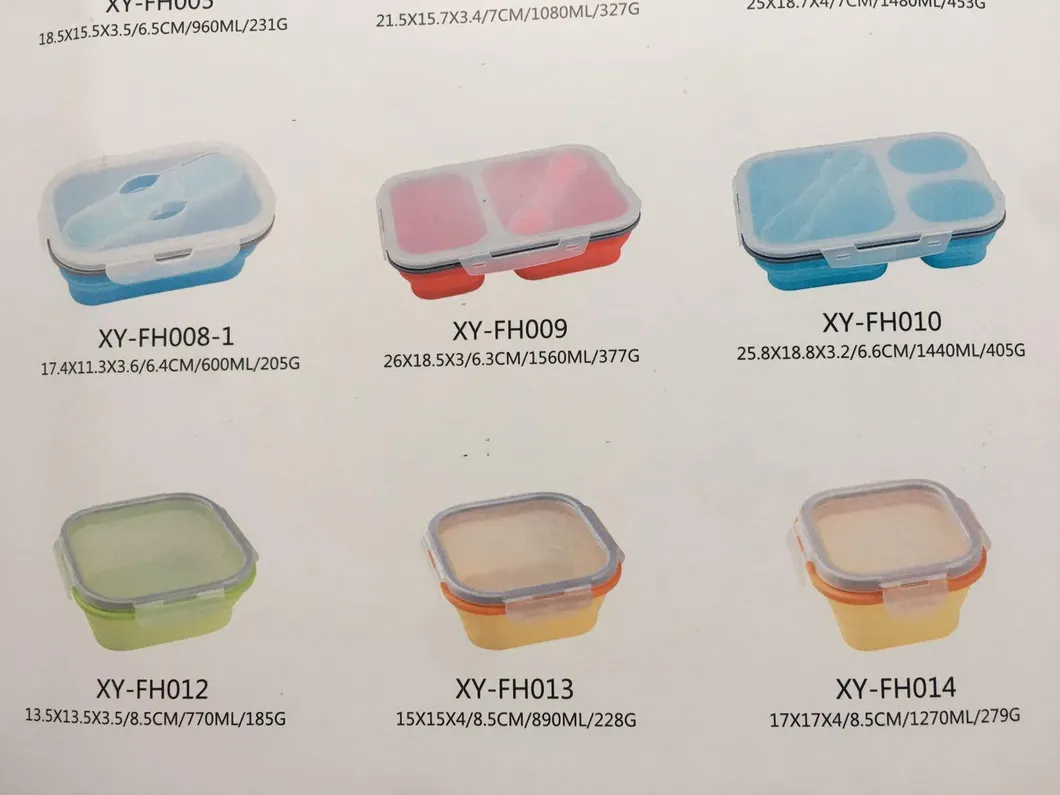 Customized Logo Microwavable Multifunction Round Cereal/Flour/Fruit Stackable Bento Lunch Box