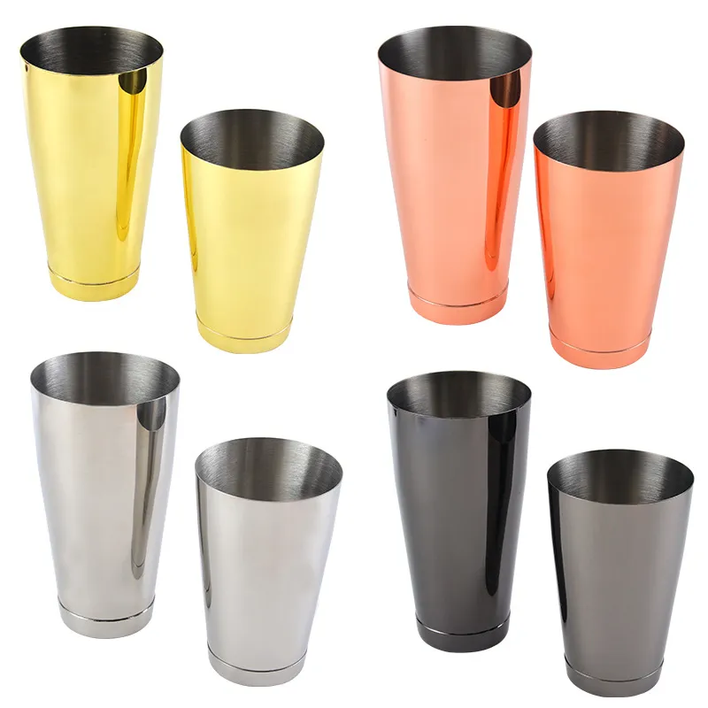 Customized Stainless Steel Black Matte Boston Shakers Bar Cocktail Shaker