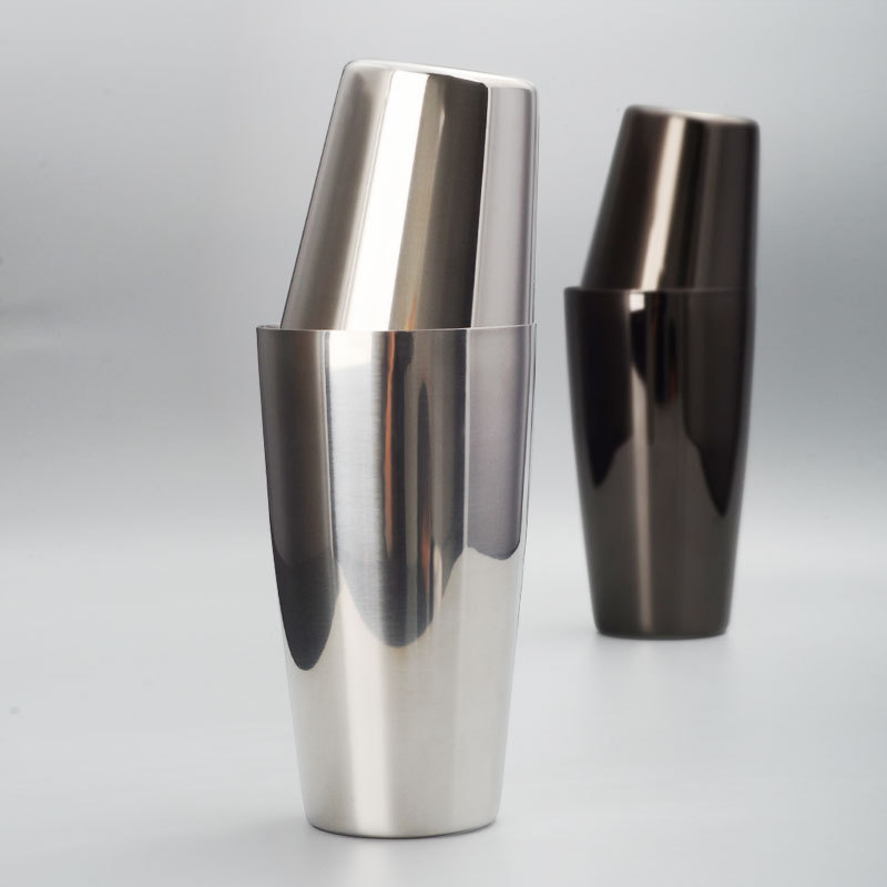 Customized Stainless Steel Black Matte Boston Shakers Bar Cocktail Shaker