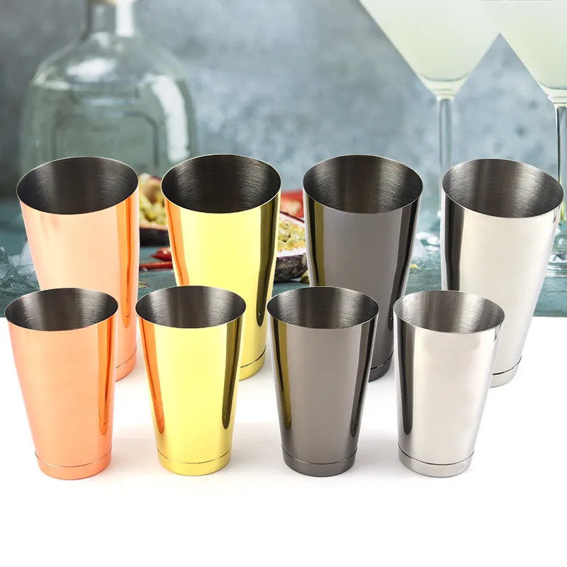 Customized Stainless Steel Black Matte Boston Shakers Bar Cocktail Shaker