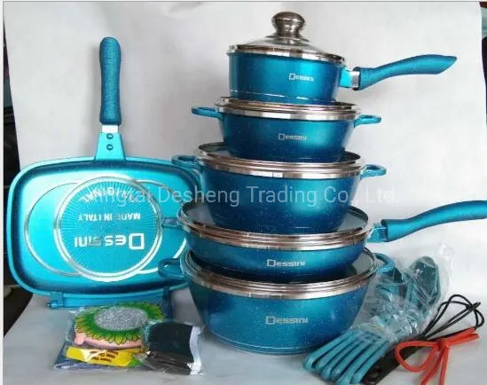 Die Cast Dessini Cooking Aluminum Casserole Kitchenware Set Utensils Set Nonstick Casserole Appliance Set