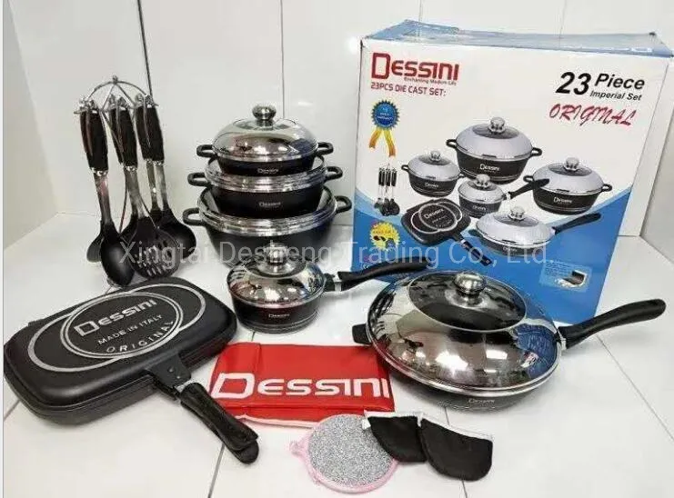 Die Cast Dessini Cooking Aluminum Casserole Kitchenware Set Utensils Set Nonstick Casserole Appliance Set