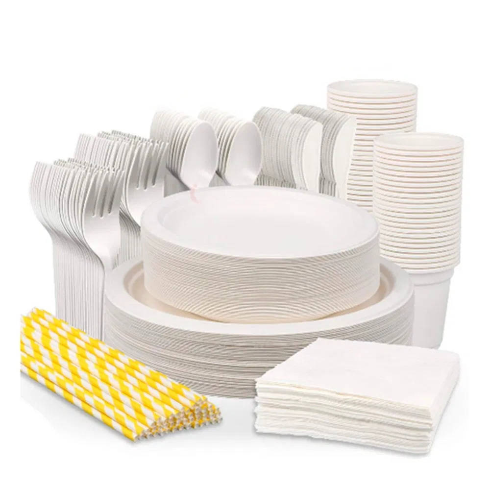 Eco-Friendly Heating 8 Inch Lunch Biodegradable Disposable Food Container