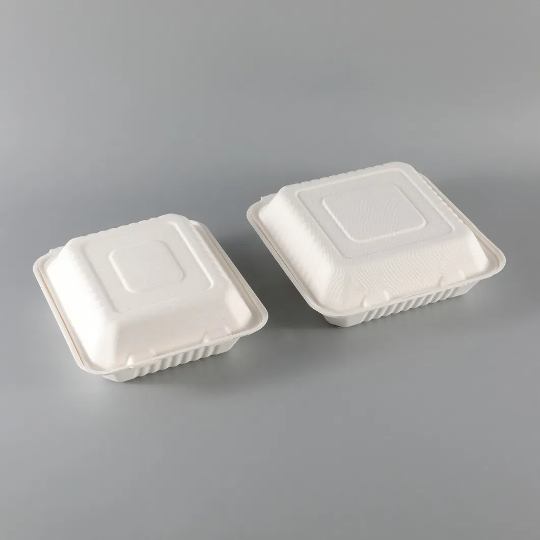 Eco-Friendly Heating 8 Inch Lunch Biodegradable Disposable Food Container