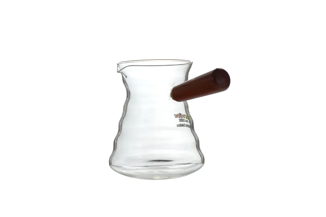 Ecocoffee 600ml Wood Handle Borosilicate Glass Coffee Pot Pour Over Coffee Maker Coffee Pour Over Glass Pot Tr01/Tr02