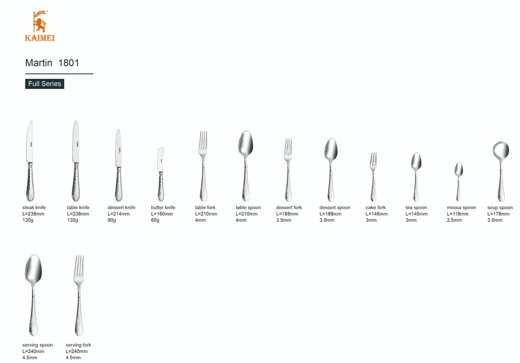 Factory Price Stainless Steel Restaurant Cutlery Hotel Flatware