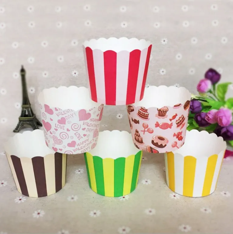Factory Supply High Temperature Homemade Paper Round Muffin Cake Baking Cup