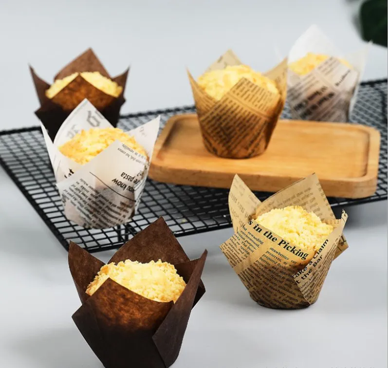 Factory Supply High Temperature Homemade Paper Round Muffin Cake Baking Cup