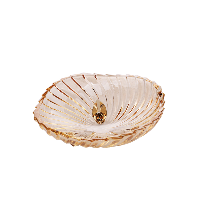 Fancy Design Electroplating Golden Decorative Fruit Salad Glass Bowl with Stand Ion Plating Footed Glass Bowl for Wedding Party Dinner with Wholesale Price