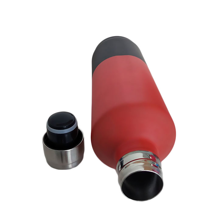 FDA Customized Different Lids 500/750ml Double Wall Wide Mouth Vacuum Insulated Stainless Steel Travel Sports Water Bottle with Hook