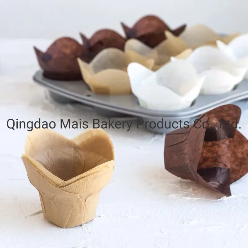 Food Grade Non Stick Multi Color Greaseproof Parchment Paper Cupcake Muffin Liners Lotus Muffin Baking Cups
