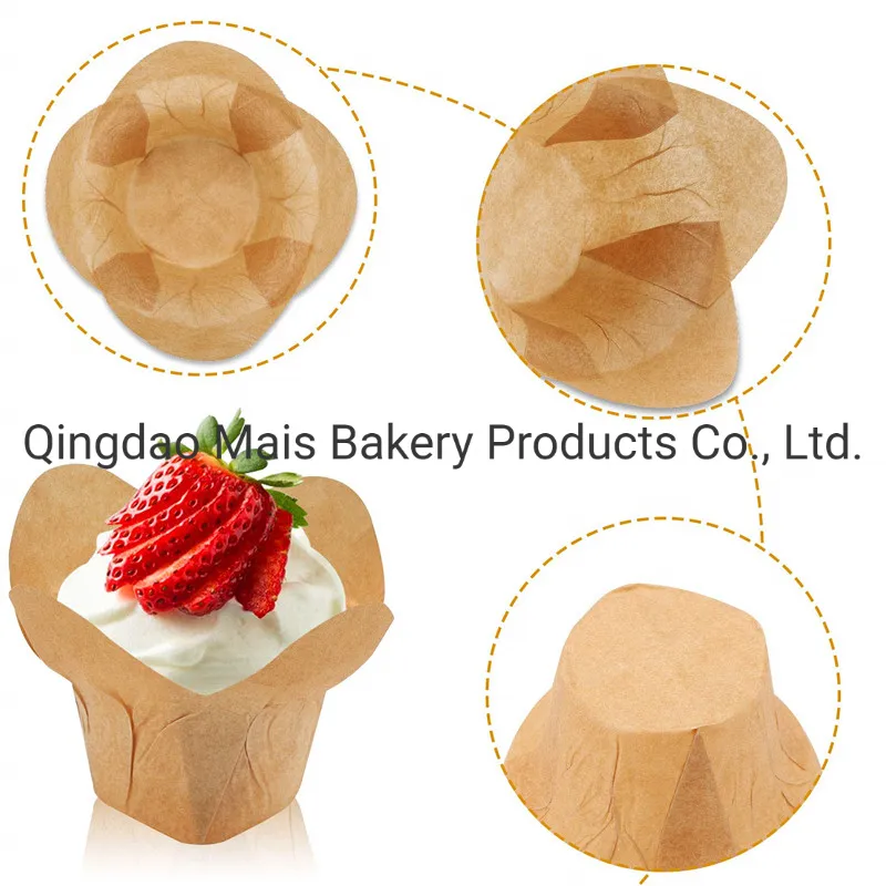 Food Grade Non Stick Multi Color Greaseproof Parchment Paper Cupcake Muffin Liners Lotus Muffin Baking Cups