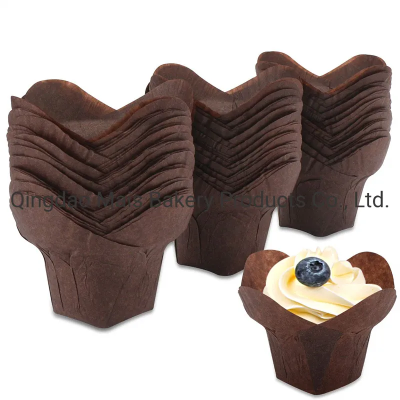 Food Grade Non Stick Multi Color Greaseproof Parchment Paper Cupcake Muffin Liners Lotus Muffin Baking Cups