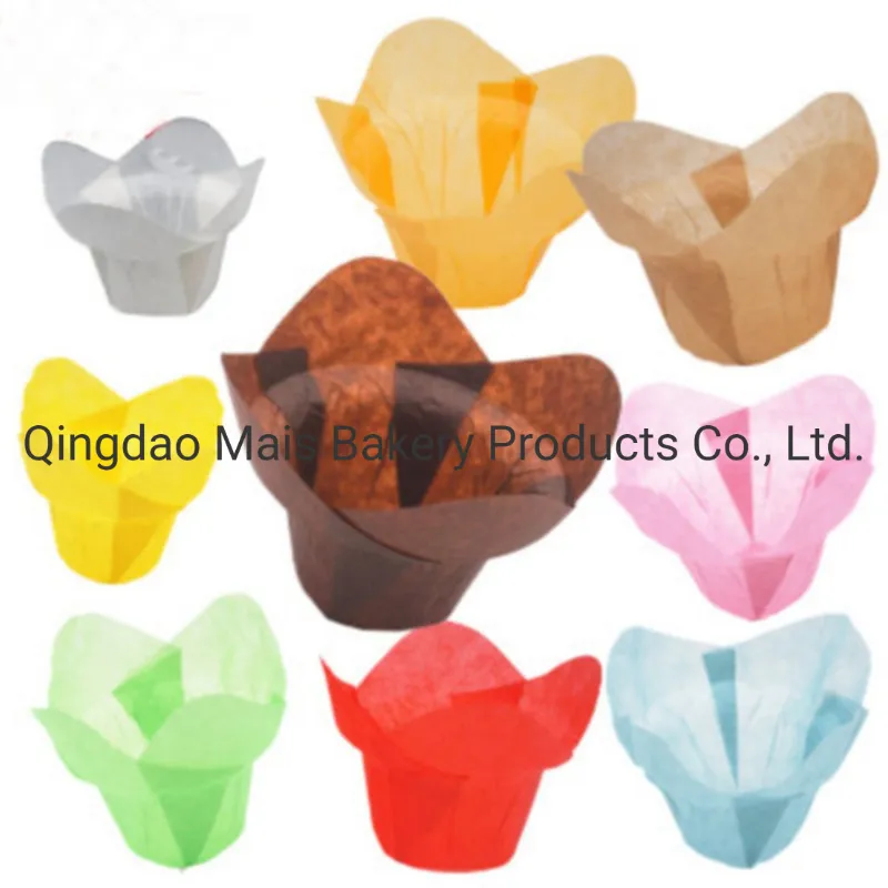 Food Grade Non Stick Multi Color Greaseproof Parchment Paper Cupcake Muffin Liners Lotus Muffin Baking Cups