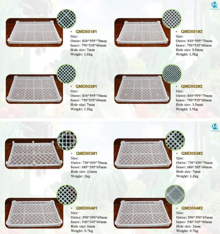 Food Grade Pasta Stackable Plastic Drying Tray for Fruit Food Dryer