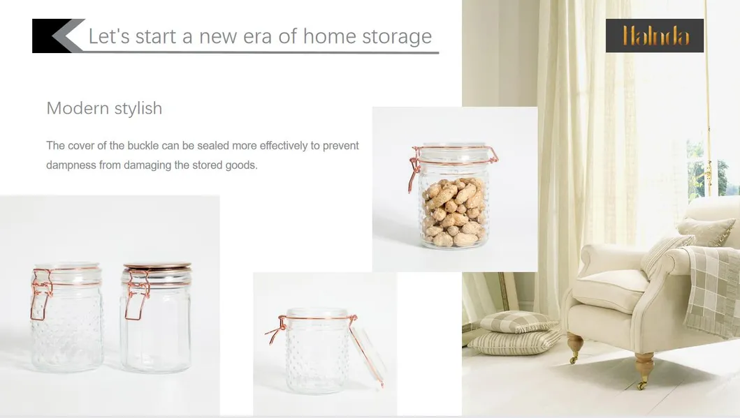 Glass Jars, Kitchen Canisters with Airtight Lids, Wide Mouth Jar Food Storage Container Set for Preserving, Canning