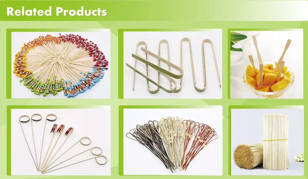 Green Paddle Shape Bamboo Teppo Skewer Natural Color Flag Teppo Sticks Bamboo Skewer with Flag