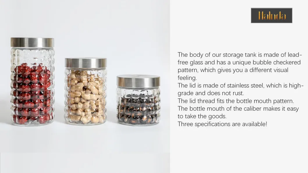 Healthy and Ecological Lead-Free Glass Food Enzyme Sealed Glass Jars for Flour Sugar Cookie Coffee Aliquot Bottle