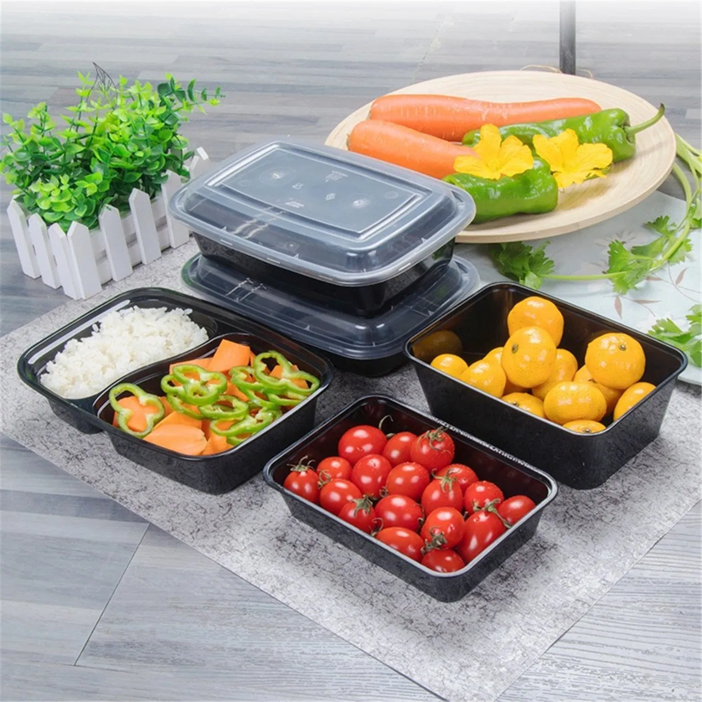 Heat Resistant Freshness Preservation Take out Lunch Box Disposable Food Bowl with Lid
