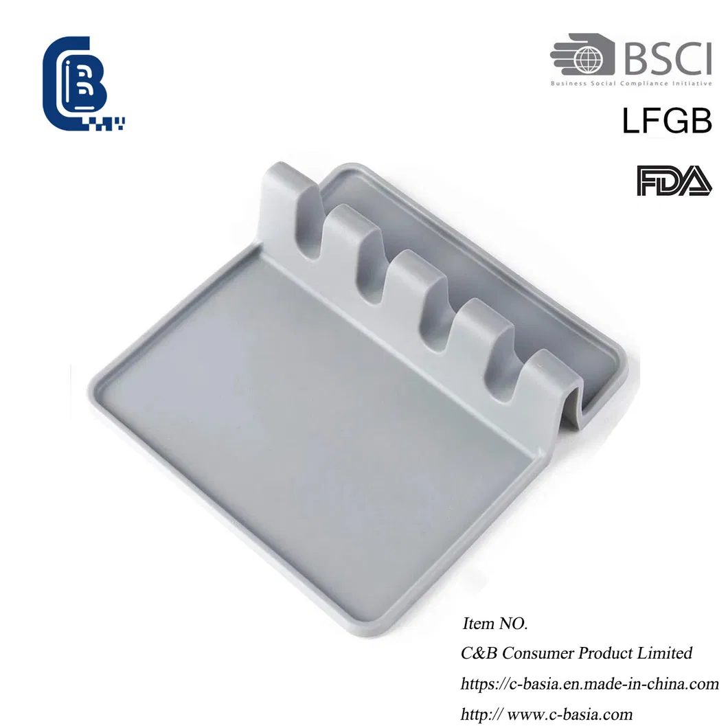 Heat Resistant Kitchen Silicone Ladle Spoon Holder Multi-Function Spoon Rest Durable Kitchenware Cooking Tools