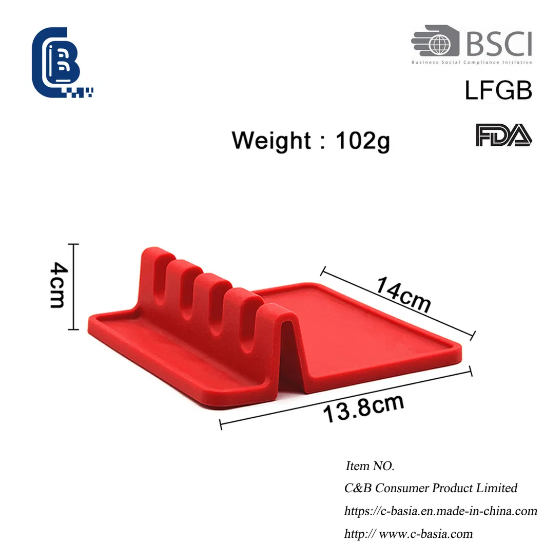 Heat Resistant Kitchen Silicone Ladle Spoon Holder Multi-Function Spoon Rest Durable Kitchenware Cooking Tools