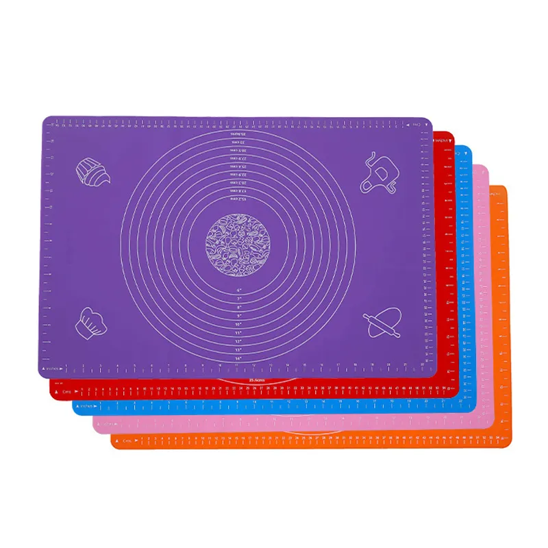 Heat Resistant Kitchen Table Mat Silicone Rubber Nonstick Baking Pastry Mat