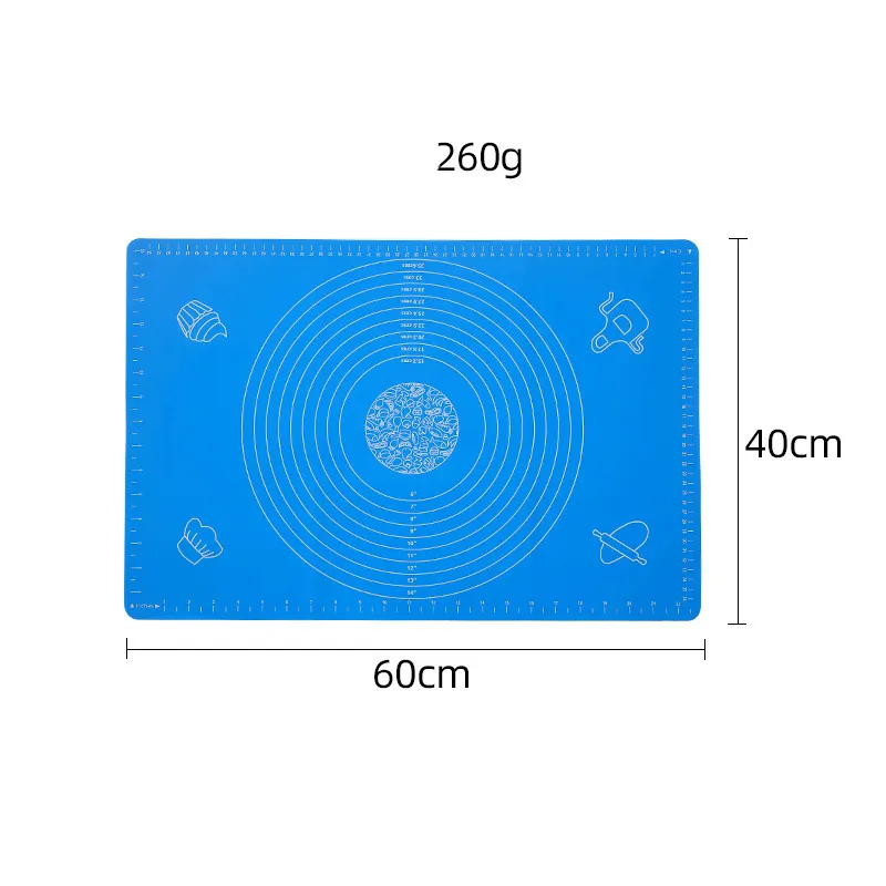 Heat Resistant Kitchen Table Mat Silicone Rubber Nonstick Baking Pastry Mat