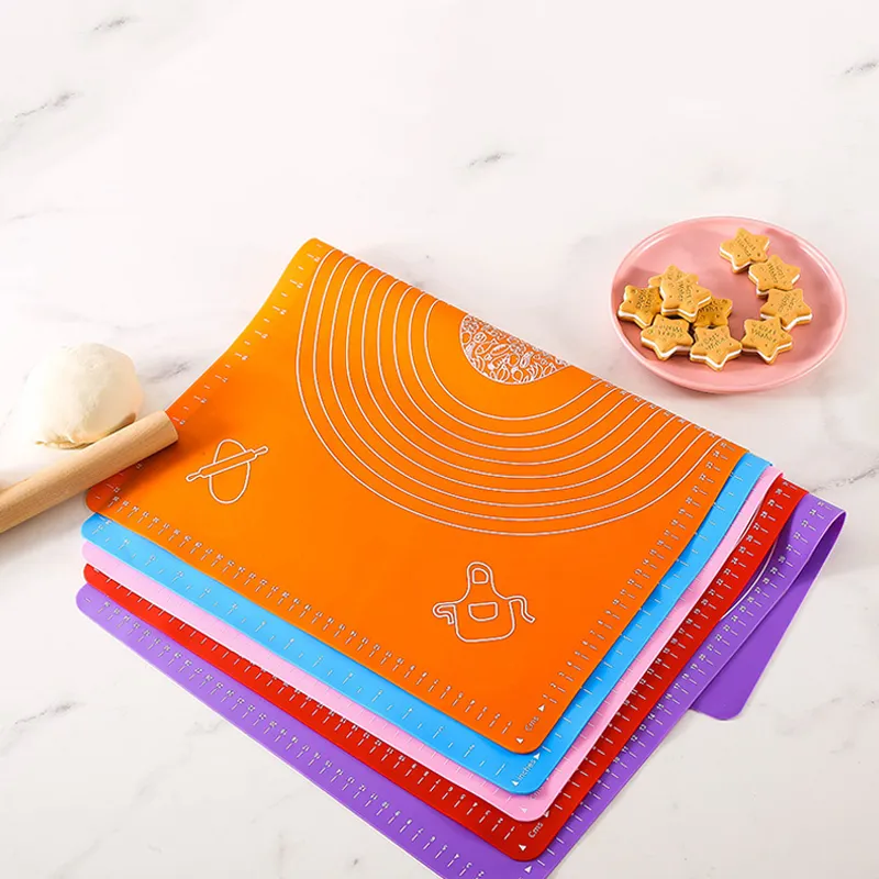 Heat Resistant Kitchen Table Mat Silicone Rubber Nonstick Baking Pastry Mat