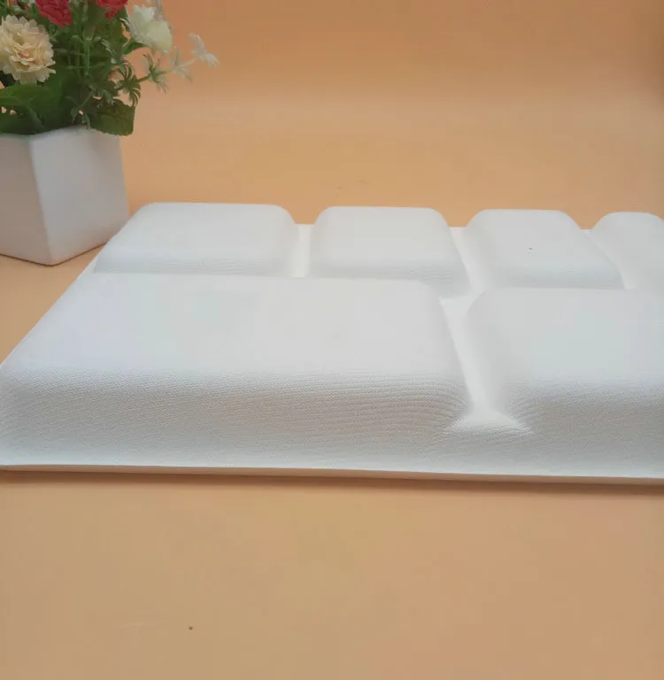 Heavy Capacity Biodegradable Disposable Sugarcane 6 Compartment Trays