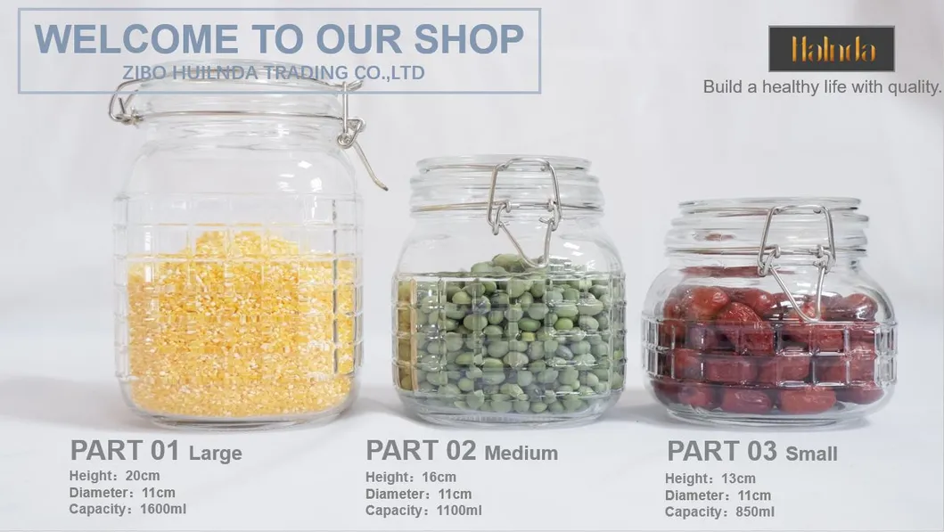 High-Quality Ecological Lead-Free Buckle Glass Bubble Lattice Moisture-Proof Food Storage and Bottled