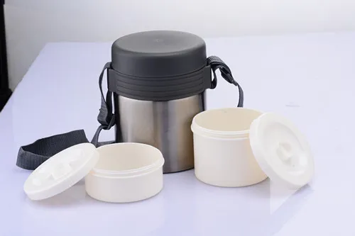 High-Quality Japanese Style Double Wall Stainless Steel Food Lunch Box 3 Layers