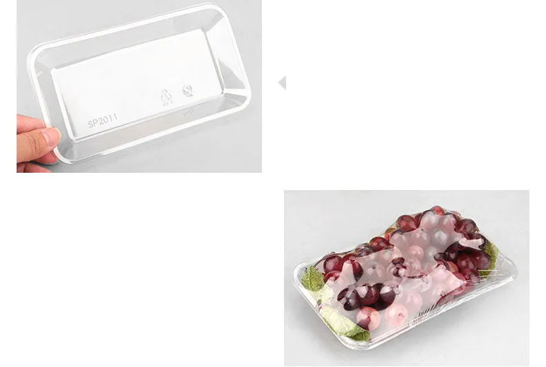 Hot Sale Cheap Vegetable Blister Packaging Disposable Eco-friendly Clear PET Blister Plastic Tray