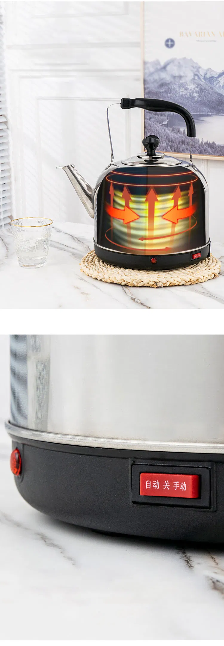 Hot Sale Home Electronics Kitchen Appliances Automatic Electrical Kettle Tea Water Kettle 304 Stainless Steel Hot Water Electric Kettle