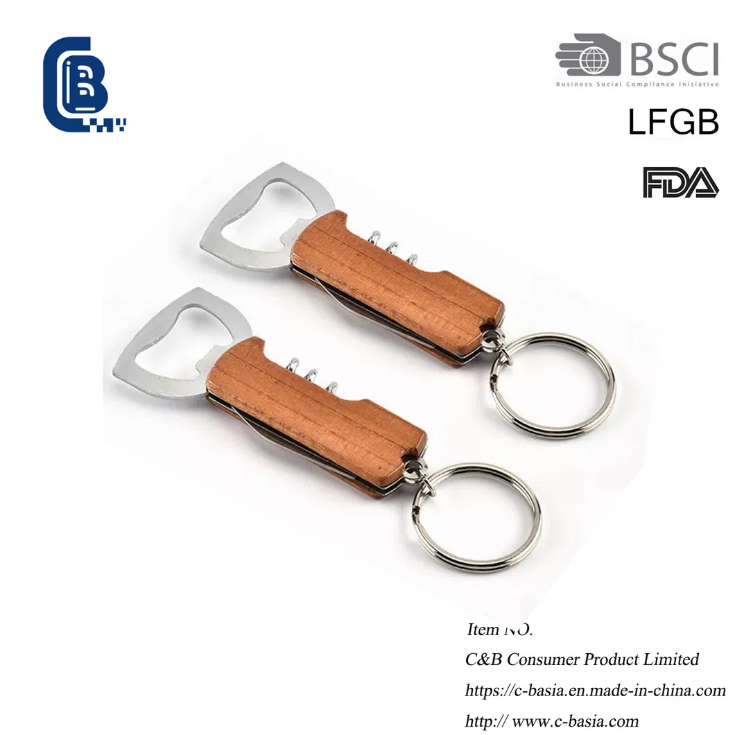 Hot Sell Metal Keychain Bottle Opener Keyrings Kitchen Gadgets Kitchenware