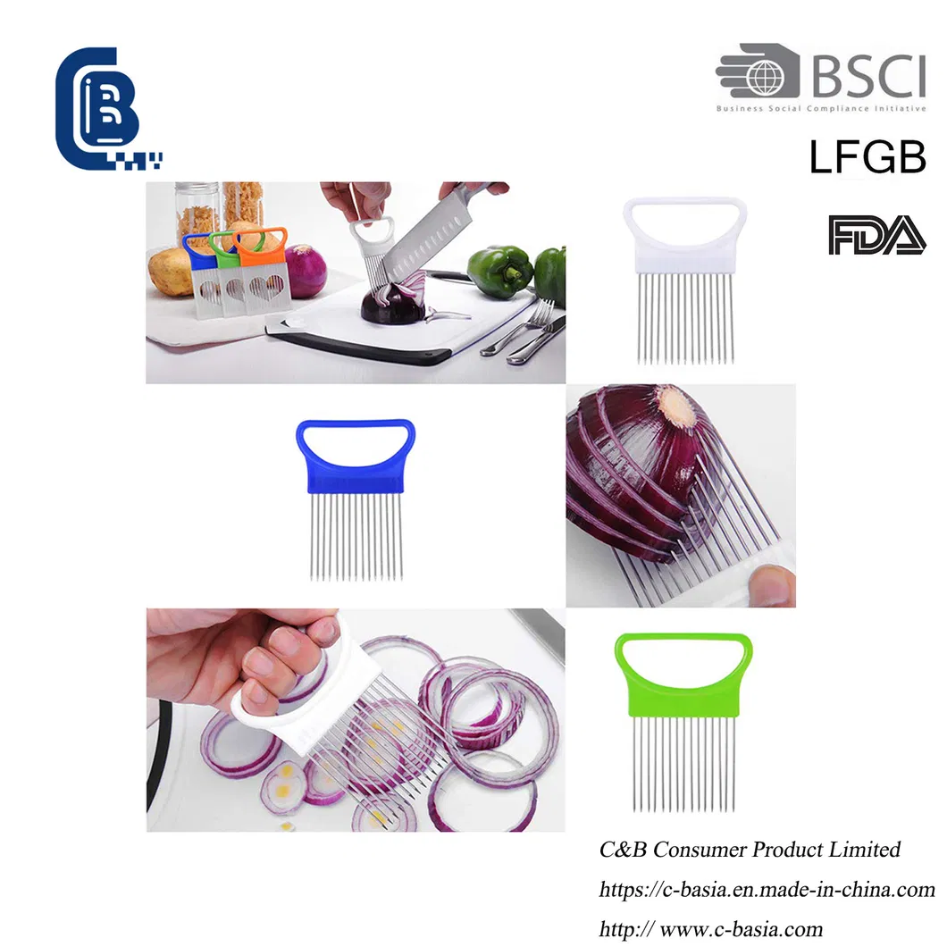 Hot Sell Onion Holder Slicer Cutter Chopper Tools, Vegetables Lemon Potato Holder Cutter, Kitchen Gadgets