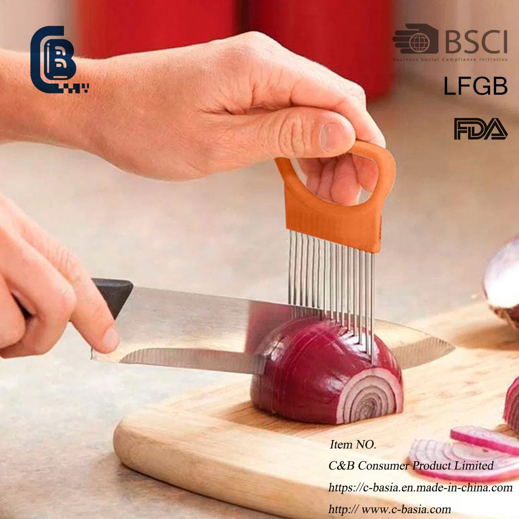 Hot Sell Onion Holder Slicer Cutter Chopper Tools, Vegetables Lemon Potato Holder Cutter, Kitchen Gadgets