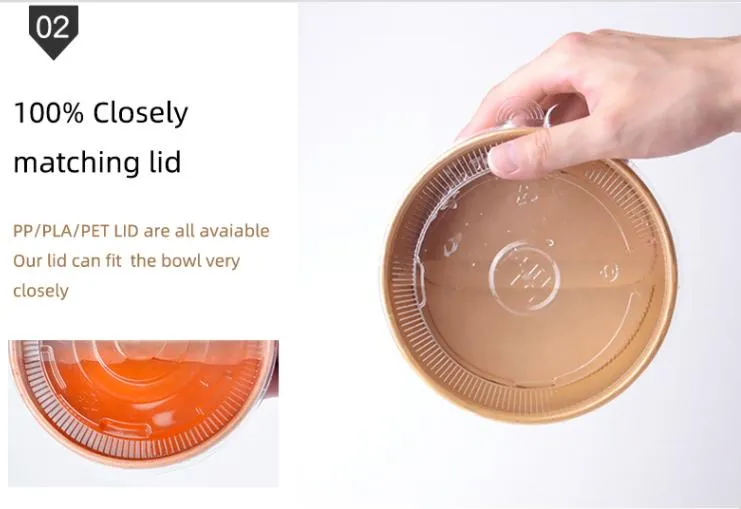Hot Selling Products 1100ml Disposable Paper Fruit Bowl